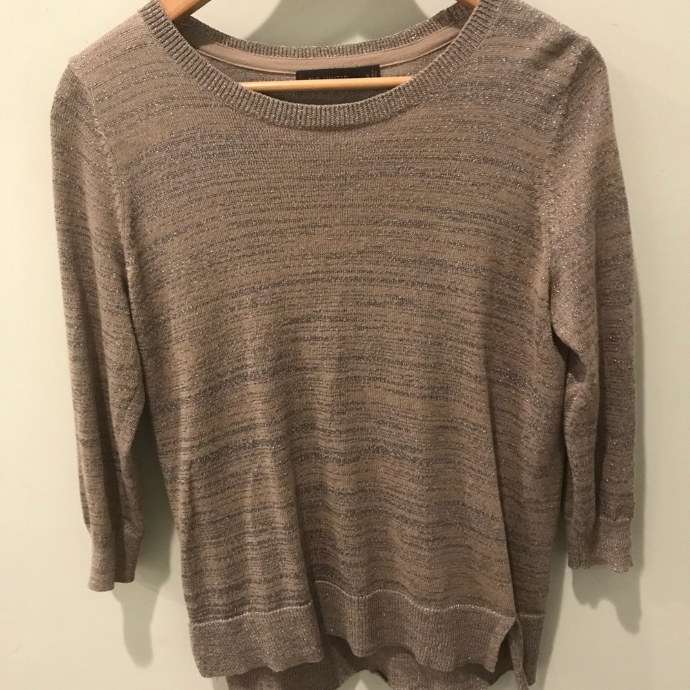 The Limited Beige/Silver Sweater